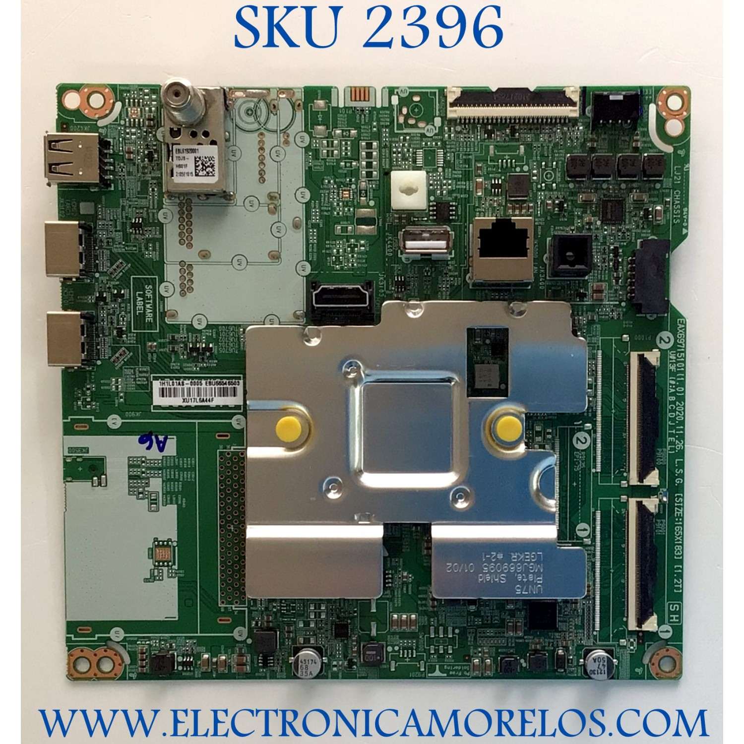 MAIN PARA TV LG NUMERO DE PARTE EBU66546503 / EAX69715101 / 1H1L01AS-005 / XU17LGA44F / PANEL NC430DQG-ABKX3 / MODELO 43UP7560AUD.BUSGLJM / 43UP7560AUD